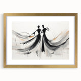 Elegant Abstract Figures – Modern Black and White Wall Art
