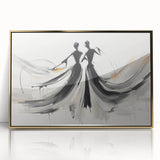 Elegant Abstract Figures – Modern Black and White Wall Art