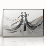Elegant Abstract Figures – Modern Black and White Wall Art