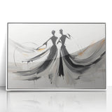 Elegant Abstract Figures – Modern Black and White Wall Art