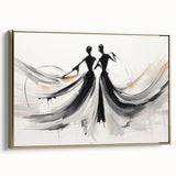 Elegant Abstract Figures – Modern Black and White Wall Art