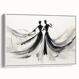 Elegant Abstract Figures – Modern Black and White Wall Art
