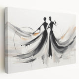 Elegant Abstract Figures – Modern Black and White Wall Art