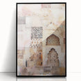 Framed abstract architecture wall art featuring sleek black acrylic design, perfect for modern home decor. Ideal for enhancing contemporary interiors with a chic aesthetic.