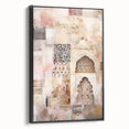 Framed abstract architecture wall art in black, showcasing geometric shapes and clean lines, adding a modern touch to any living space. Ideal for contemporary decor enthusiasts.