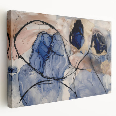 Abstract splatter art canvas showcasing vibrant colors and dynamic patterns, available in a stretched format, ideal for modern home decor. Perfect for adding a contemporary touch to creative spaces and art collections.