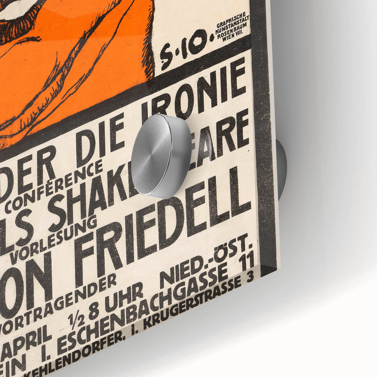 Dynamic Art Deco Wall Art - Bold Portrait of Dr. Egon Friedell Poster