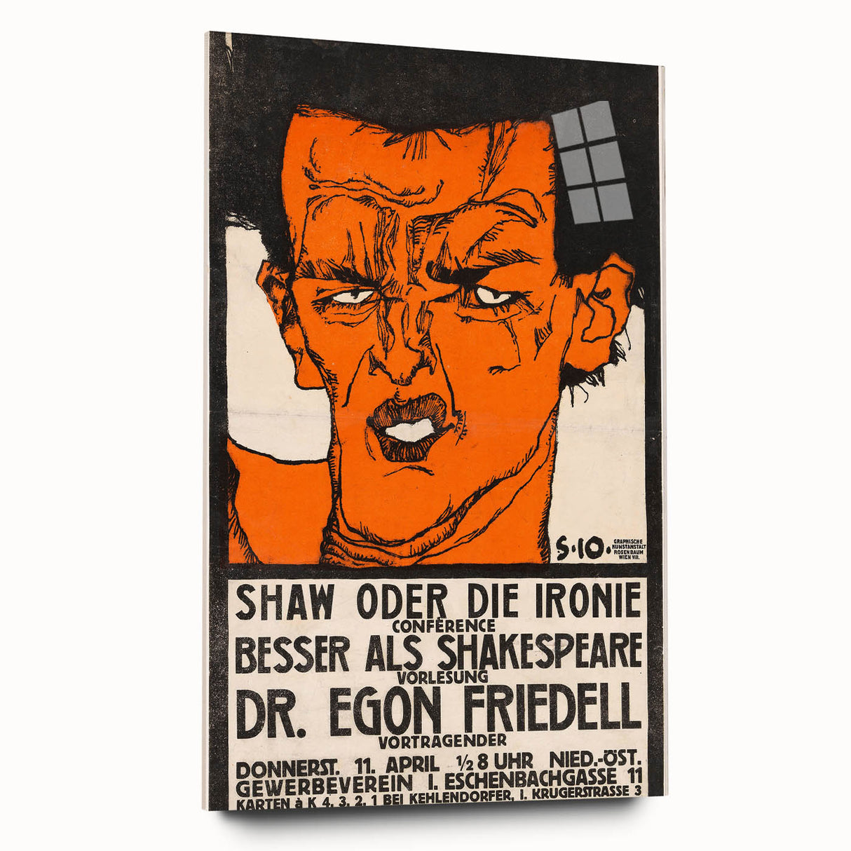 Dynamic Art Deco Wall Art - Bold Portrait of Dr. Egon Friedell Poster