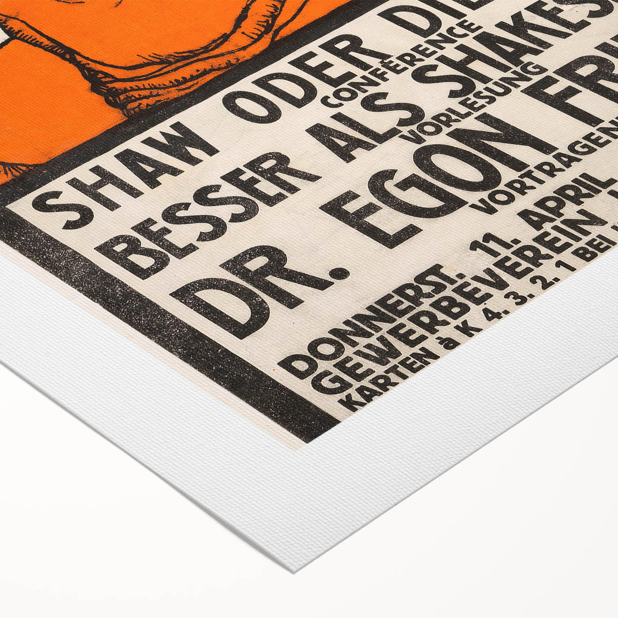 Dynamic Art Deco Wall Art - Bold Portrait of Dr. Egon Friedell Poster