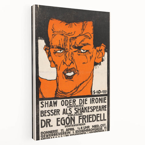 Dynamic Art Deco Wall Art - Bold Portrait of Dr. Egon Friedell Poster