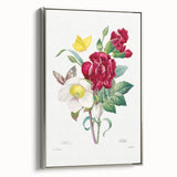 Neoclassical Art Print of Hellebore and Oeillet by Redouté - Floral Decor