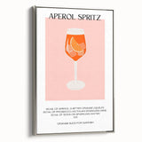 Framed canvas of a vintage poster-style landscape art painting featuring colorful elements on a black background.