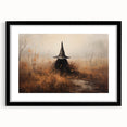 Halloween Canvas Art - Mysterious Witch in Autumn Landscape