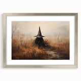 Halloween Canvas Art - Mysterious Witch in Autumn Landscape
