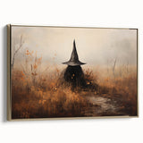 Halloween Canvas Art - Mysterious Witch in Autumn Landscape