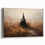 Halloween Canvas Art - Mysterious Witch in Autumn Landscape