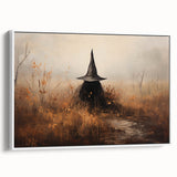 Halloween Canvas Art - Mysterious Witch in Autumn Landscape