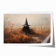 Halloween Canvas Art - Mysterious Witch in Autumn Landscape
