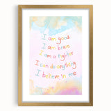 Playroom Wall Art – Inspirational Affirmation Print for Kids