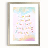 Playroom Wall Art – Inspirational Affirmation Print for Kids