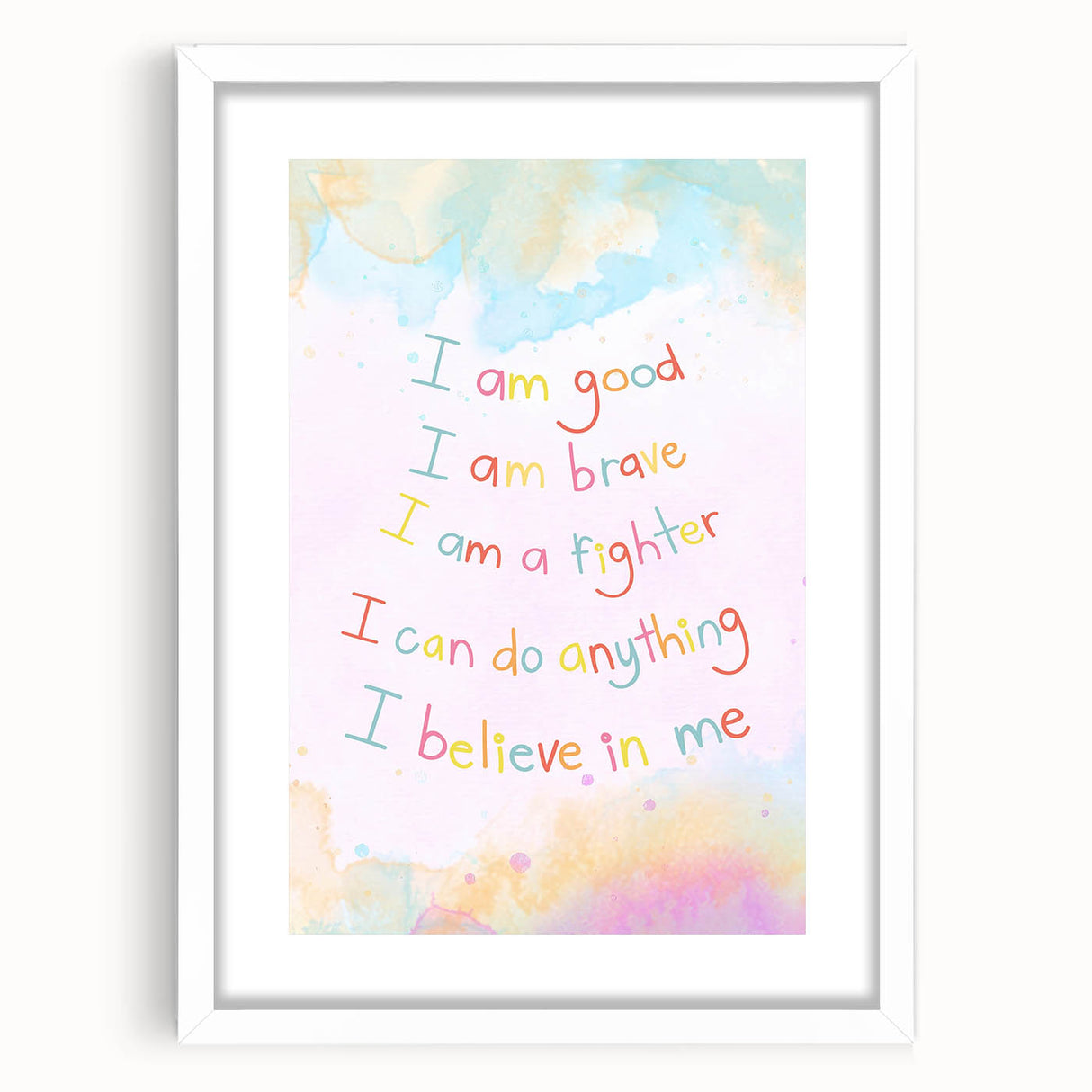 Playroom Wall Art – Inspirational Affirmation Print for Kids