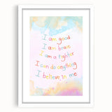 Playroom Wall Art – Inspirational Affirmation Print for Kids
