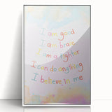 Playroom Wall Art – Inspirational Affirmation Print for Kids
