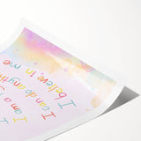 Playroom Wall Art – Inspirational Affirmation Print for Kids