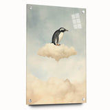 Acrylic Art for Kids - Dreamy Penguin on Cloud Wall Print