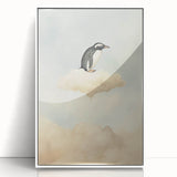 Acrylic Art for Kids - Dreamy Penguin on Cloud Wall Print