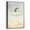 Acrylic Art for Kids - Dreamy Penguin on Cloud Wall Print