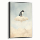 Acrylic Art for Kids - Dreamy Penguin on Cloud Wall Print
