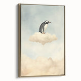 Acrylic Art for Kids - Dreamy Penguin on Cloud Wall Print