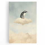 Acrylic Art for Kids - Dreamy Penguin on Cloud Wall Print