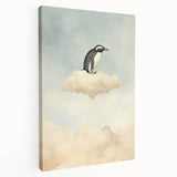 Acrylic Art for Kids - Dreamy Penguin on Cloud Wall Print