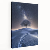 Desert landscape canvas artwork showcasing vibrant colors and intricate details, featuring rolling dunes and a serene sunset, perfect for home decor.