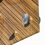 Close-up of vibrant acrylic landscape artwork depicting lush green fields under a blue sky, showcasing intricate details and rich colors, perfect for home decor.