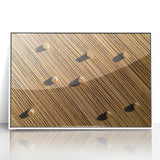 Framed acrylic artwork showcasing a vibrant landscape of rolling fields, accented with white borders, ideal for home decor or office space enhancement.