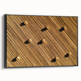 Black-framed canvas artwork showcasing a serene landscape of vibrant green fields and rolling hills, perfect for enhancing home decor with natural beauty and tranquility.