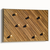 Framed canvas artwork showcasing a vibrant landscape field scene with golden accents, ideal for home decor, displayed from a side view to highlight its elegance.