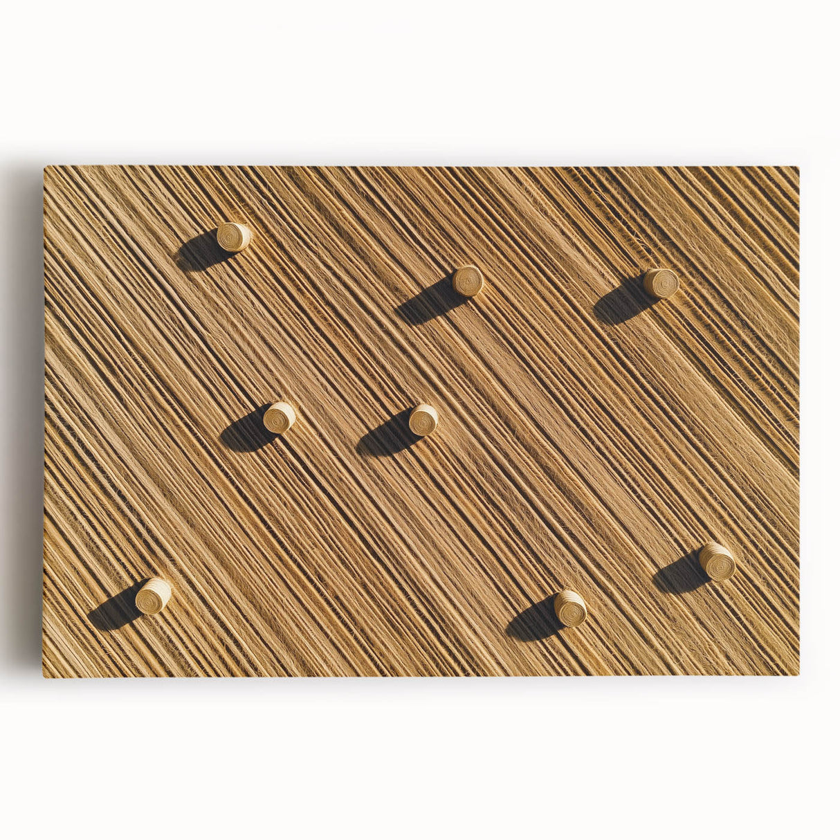Stretched canvas artwork showcasing a vibrant landscape of rolling fields under a clear blue sky, adding a serene touch to any home decor.
