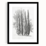 Black frame showcasing a landscape design with a white mat, perfect for home decor. Ideal for modern interiors and art enthusiasts looking to enhance their space.