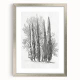 Silver-framed landscape artwork with a mat, showcasing vibrant colors and intricate details, ideal for home decor or office spaces. Perfect for enhancing interior design aesthetics.