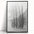 Framed acrylic artwork showcasing a vibrant landscape design with a sleek black frame, perfect for modern home decor and adding a touch of elegance to any setting.