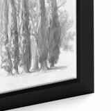 Close-up of a framed canvas showcasing a vibrant landscape design with rich colors and intricate details, perfect for home decor and artistic ambiance.