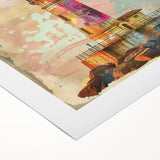 Vibrant lighthouse wall art on rolled canvas, showcasing a serene coastal landscape with soft sunset hues, perfect for enhancing home decor and inspiring tranquility.