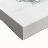 Close-up of a vibrant stretched canvas featuring a detailed landscape design with rich colors and textures, ideal for home decor or art enthusiasts, showcasing artistic depth.