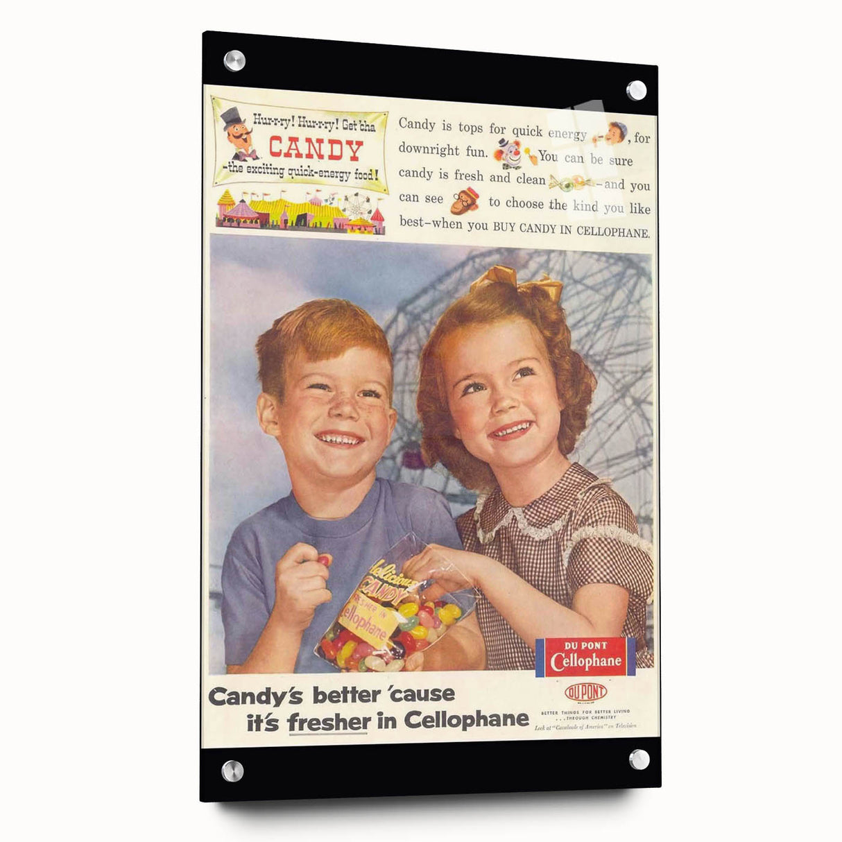 Retro DuPont Candy Poster - Vintage Kitchen Wall Art Print