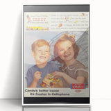 Retro DuPont Candy Poster - Vintage Kitchen Wall Art Print