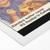 Retro DuPont Candy Poster - Vintage Kitchen Wall Art Print